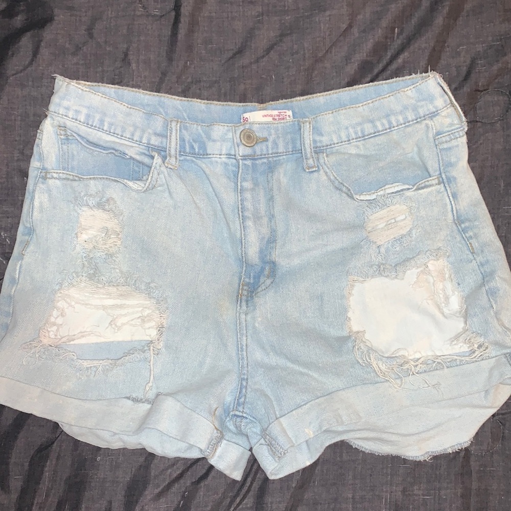 Hi-Rise Stretch Mom Shorts